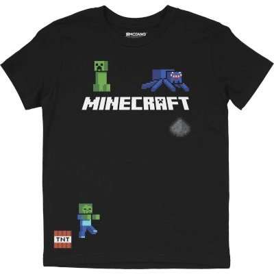 Minecraft Logo Youth T-Shirt (Black)(9-10)