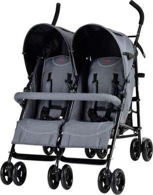 Chelino Tico Twin Stroller (Black | Grey)