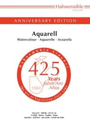 Hahnemuhle 24x32cm Anniversary Watercolour Block 425gsm