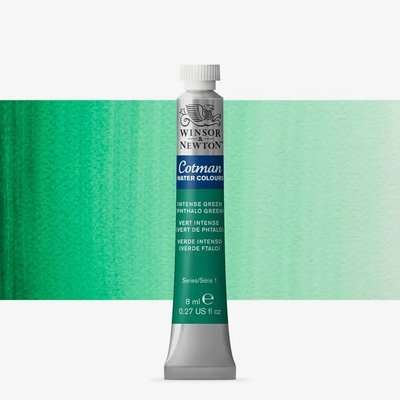 Winsor And Newton Cotman Watercolour Tube - Intense Green (8ml)
