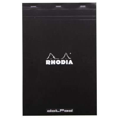 Rhodia No.18 Basics Dot Pad - Black Cover - 80 Sheets - A4