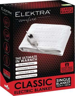Elektra Classic Electric Non-Fitted Blanket (Single Bed)