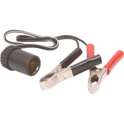 Moto-Quip Single 12V Female Cigarette Socket with Crocodile Clips