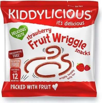 Kiddylicious Wriggles - Strawberry (12g)