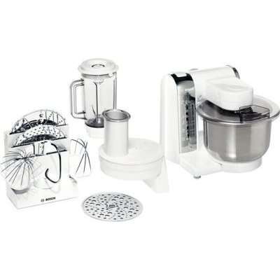 Bosch MUM48CR1 600W Kitchen Machine (White and Chrome)