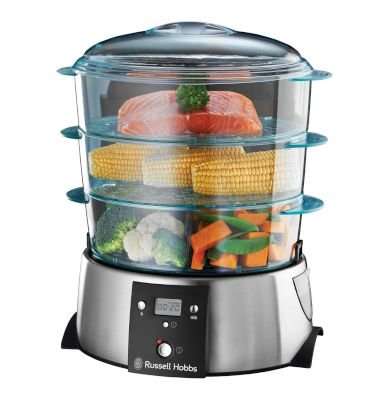 Russell Hobbs 3-Tier Satin Quartz Food Steamer (3L)