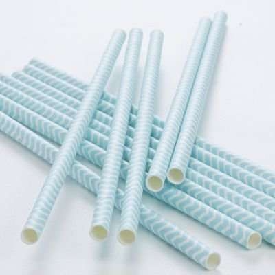 Chevron Divine - Paper Straws - Mint Green (Pack of 25)