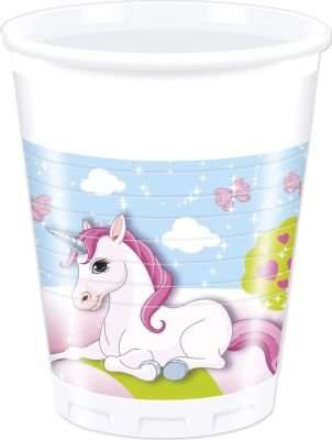Unicorn 8 Plastic Cups (200ml)