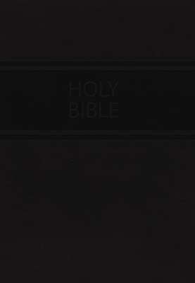 NKJV, Reference Bible, Compact, Large Print, Leathersoft, Black, Red Letter Edition (Leather / fine