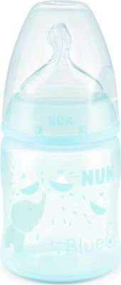NUK First Choice Bottle Silicone Teat Size 1 (150ml | Blue Elephant)