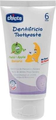 Chicco Toothpaste (Apple & Banana |50ml | 6m+ | No Flouride)