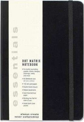 Esstentials Large Black Dot Matrix Notebook (Diary, Journal) (Hardcover)