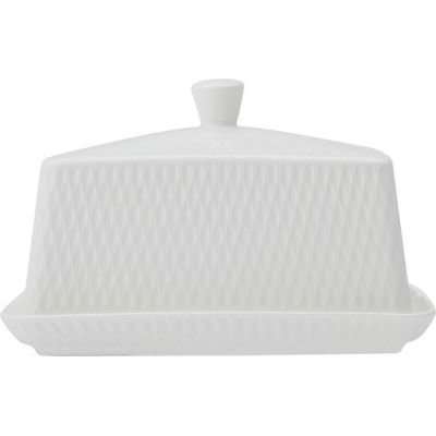 Maxwell & Williams White Basics Diamonds Butter Dish
