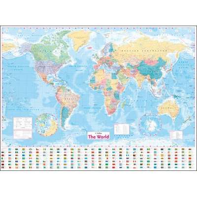 Collins World Wall Laminated Map (Sheet map, flat, New edition)