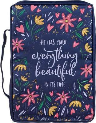 Everything Beautiful Ecclesiastes 3:11 (Navy) (Polyester Bible Bag)