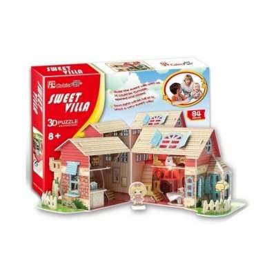 Cubic Fun 3D Puzzle with LED Light - Sweet Villa (84 Pieces)