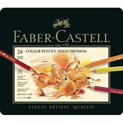 Faber Castell Polychromos Pencils (Metal Tin Set of 24)