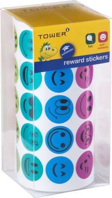 Tower Reward Range - Faces Value Roll (Mixed Colours)(1000 Stickers)