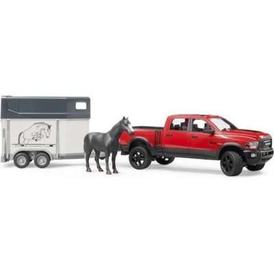 Bruder RAM 2500 Power Wagon with 1 horse and horse trailer (1:16)