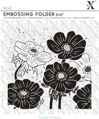 Xcut Embossing Folder Full Bloom Helleborus (6x6)