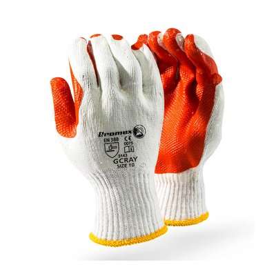 Dromex GCRAY Tactile Work Gloves (Meta Compound)(Orange and White)
