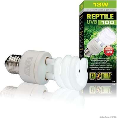 Exo Terra Reptile UVB 100 Tropical Terrarium Bulb - Tropical UVB (13W)