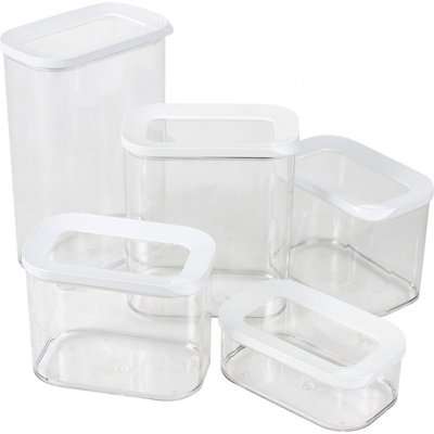 Storage Container Set with Window Lids (5 Piece)
