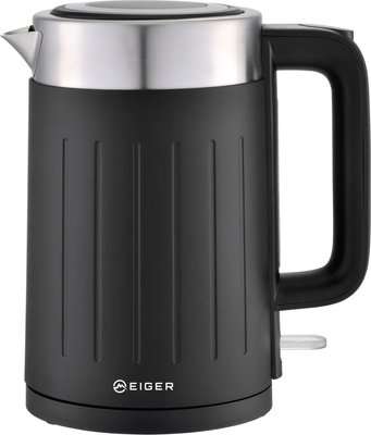 Eiger Lineo Nero Stainless Steel Cold-touch Cordless Kettle (Black)