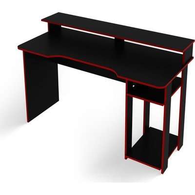 Techno Mobili Desk Gamer Station (Wood)(Black & Red)