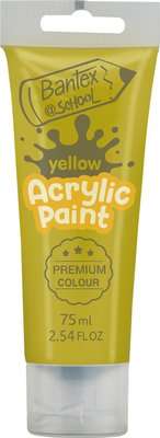 Bantex @School Acrylic Paint (Yellow)(75ml)