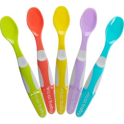 Vital Baby Nourish Start Weaning Spoons (5 Pack)