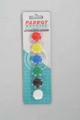 Parrot Magnets -  Circle (Assorted)(Pack of 6)