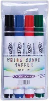 Collosso Bullet Point Whiteboard Markers (Wallet of 4)