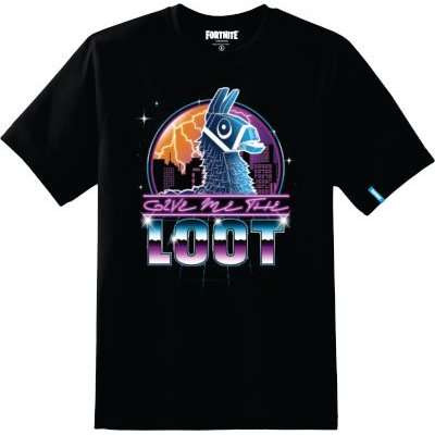 Fortnite Give Me The Loot Teen Boys T-Shirt (Black)(15-16)