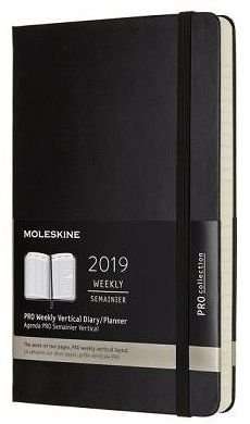 Moleskine 2019 12 Month Vertical Diary Weekly Pro Hard Large (Black) (Paperback)