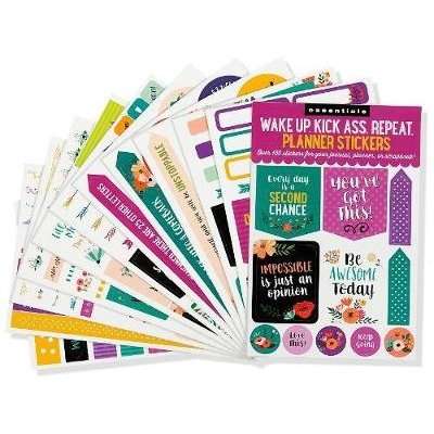 Essentials Wake Up, Kick Ass, Repeat. Planner Stickers (Paperback)