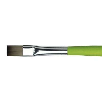 Da Vinci Hobby And School Green Painting Brush (Size 2 Flat)