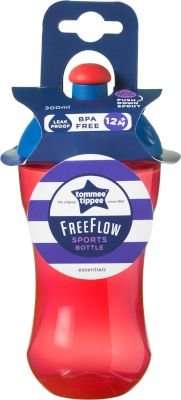 Tommee Tippee - Essentials Free Flow Sports Bottle (300ml | Supplied Colour May Vary)