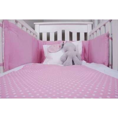 Tom & Bella Cot Duvet Cover And Baby Pillowcase Set - Pink Spots
