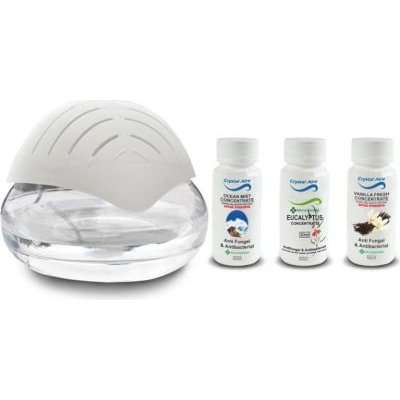 Crystal Aire Air Purifier with 3-Pack Concentrates (Eucalyptus, Ocean Mist & Vanilla)