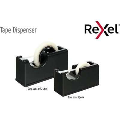 Rexel Compact Tape Dispenser for 33m Roll (Black)