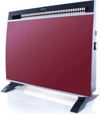 Taurus Panel De Vidrio - Electric Glass Heater with 2 Heat Settings (1500W)(Red)