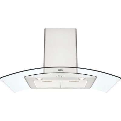 Defy Premium 900C Curved Glass Chimney Extractor (Stainless Steel)