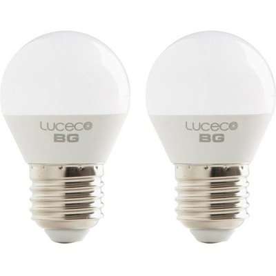 Luceco B45 Classic 3W Non-Dimmable LED Mini Globes - E27 Screw (2700K Warm White)(2 Pack)