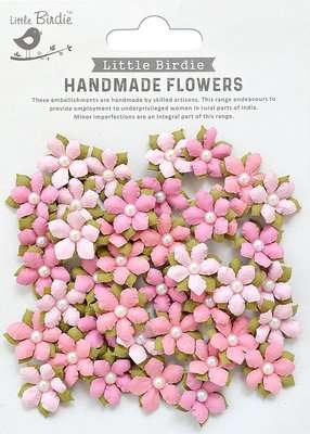 Little Birdie Celebrate Life Elira Flower Embellishment (40 Pieces)(Pink)