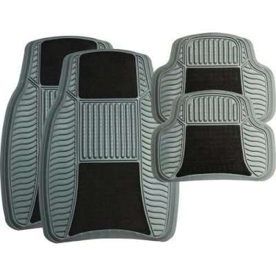 Stingray Classic Line Rubber/Velour Car Mat Set (4 Piece) (Black)