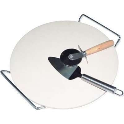 Alva Pizza Stone with Lifter & Cutter