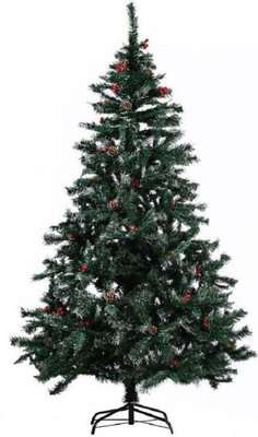 Northern Lights Woodlands Christmas Tree with Berries & Pine Cones (2.1m)