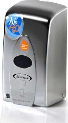 NoH2O Chrome-Finish Waterless Hand Sanitizer Dispenser (400ml)