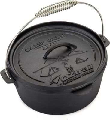 Oztrail 4.5 Quart Cast Iron Camp Oven